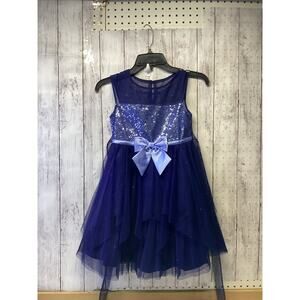 Jona Michelle Toddler Purple Cute Adorable Playful Sequin Dress with Bow Size 4T